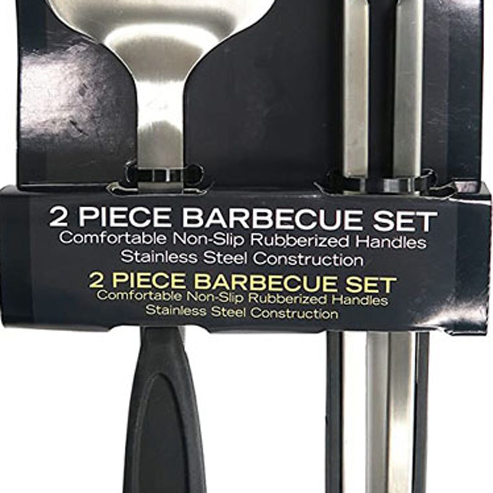 Mr. Bar-B-Q 2 Piece Grill Set Easy Grip Steel Locking Tongs And Spatula 02939Y(Mr Bar B Q 2 Piece Barbecue Set 2 In 1 Spatula And Locking Tongs 02939y)