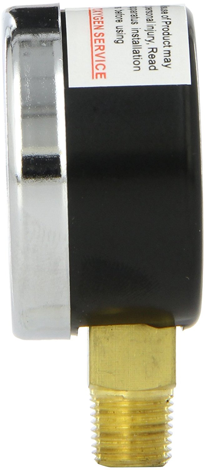 1/8" NPT 0-15 PSI Air Pressure Gauge Lower Side Mount With 1.5" Face(1 8 Npt 0 15 Psi Air Pressure Gauge Lower Side Mount With 1 5 Face)