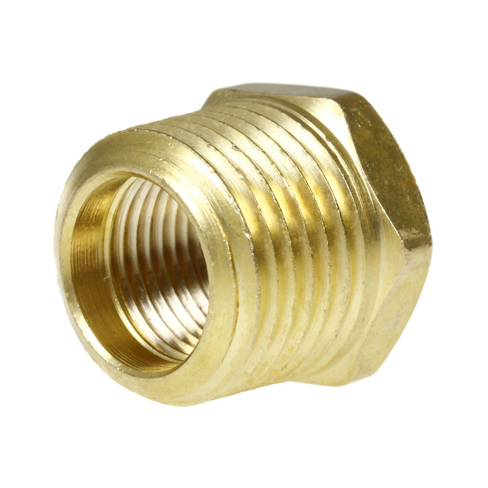 1/2" X 3/8" Male NPTF X Female NPTF Hex Bushing Reducer Solid Brass Pipe Fitting(Brass 1 2 X 3 8 Bushing Reducer 110f)