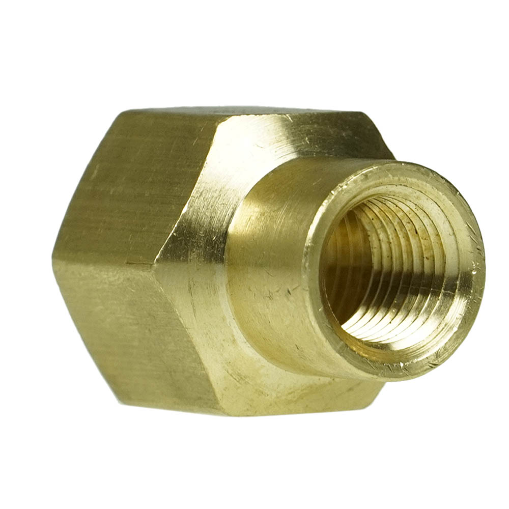 1/2" X 1/4" Yellow Brass Female To Female Coupling Reducer Pipe Fitting 119FC(Brass 1 2 X 1 4 F To F Barstock Reducer 119fc)