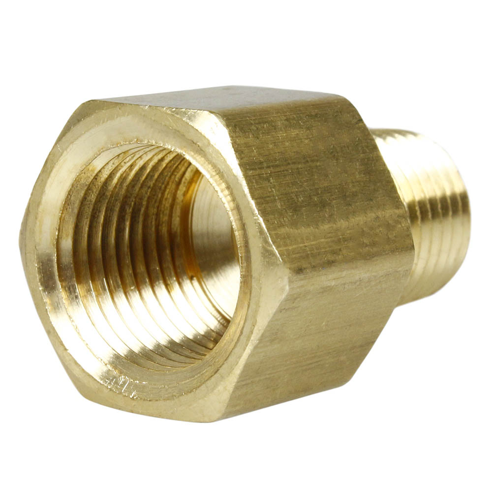 3/8" X 1/4" Female NPTF X Male NPTF Solid Brass Extension Adapter Pipe Fitting(Brass 3 8 X 1 4 Extender Adapter 120rec)