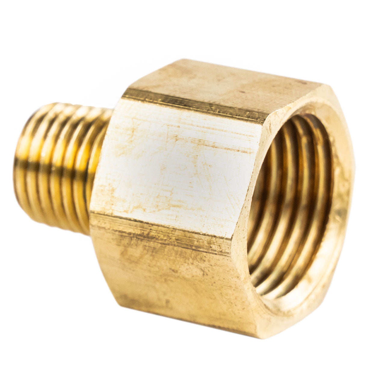 1/2" FNPT To 1/4" MNPT Pipe Adapter Solid Brass Pressure Gauge Connector Extender 120RFC(1 2 Fnpt To 1 4 Mnpt Pipe Adapter Solid Brass Pressure Gauge Connector Extender 120rfc)