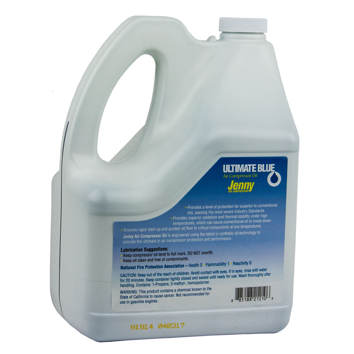 Air Compressor Oil 100% Synthetic 1 GA Gallon Jenny Ultimate Blue 105-1210(Air Compressor Oil 100 Synthetic 1 Ga Gallon Jenny Ultimate Blue 105 1210)