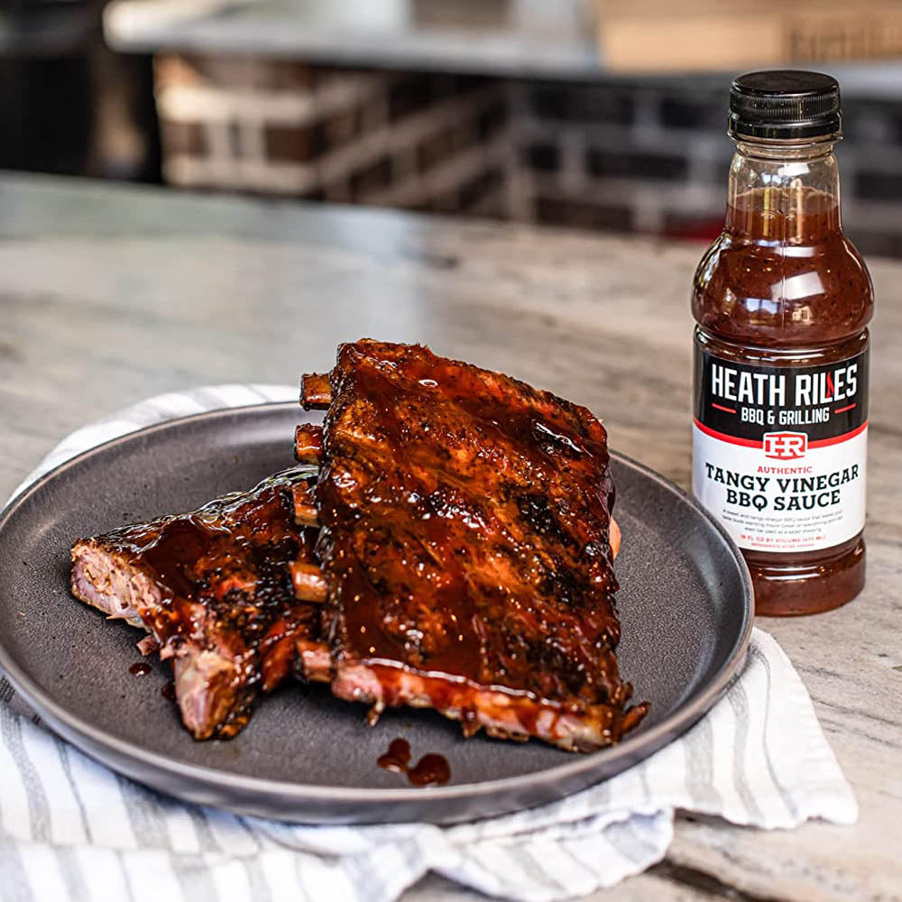 Heath Riles Tangy BBQ Sauce 16 Oz Bottle Memphis Style No MSG 35994(Heath Riles Tangy Bbq Sauce 18 Oz)