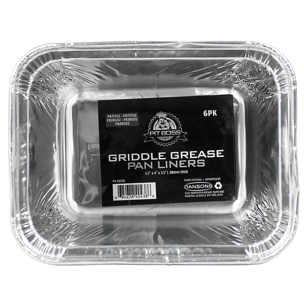 Pit Boss Foil Griddle Grease Pan Liners For PB757GS/GD PB2/3/4BGD2 6 Pack 40438(Pit Boss Foil Griddle Grease Pan Liners Pb757gs Gd Pb5bgd Pb 2 3 4bgd2 6 Pack)