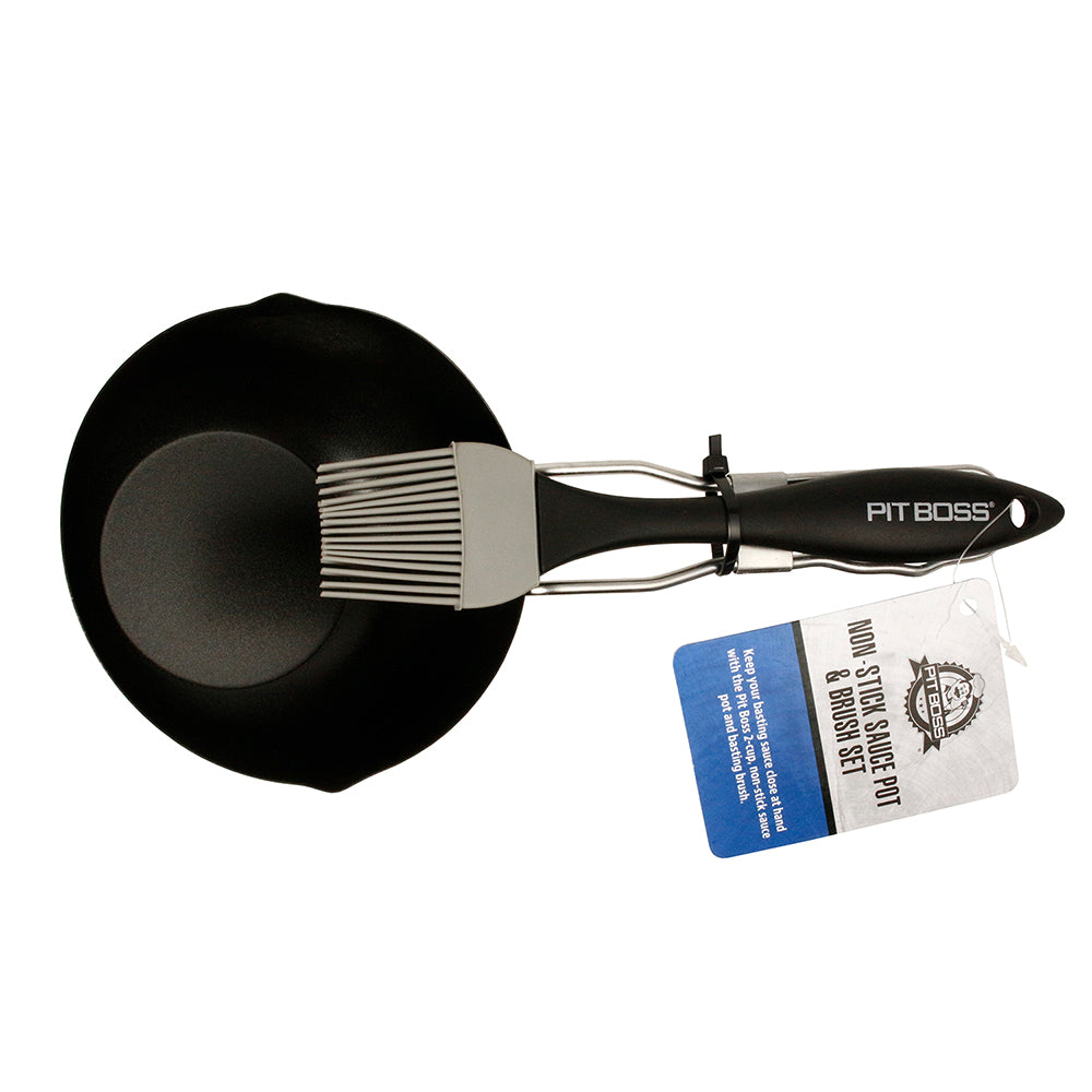 Pit Boss Non-Stick Finish Bar-B-Que Cooking Sauce Pot & Basting Brush Set 67267(Pit Boss Non Stick Sauce Pot Basting Brush Set 67267)