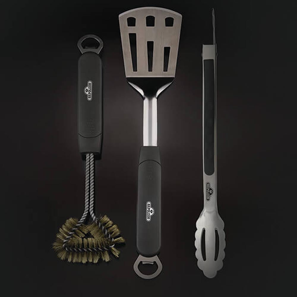 Napoleon 3 Piece Tool Set Stainless Steel BBQ Tongs Spatula Grill Brush 70024(Napoleon 3 Piece Tool Set Stainless Steel Bbq Tongs Spatula Brush 70024)