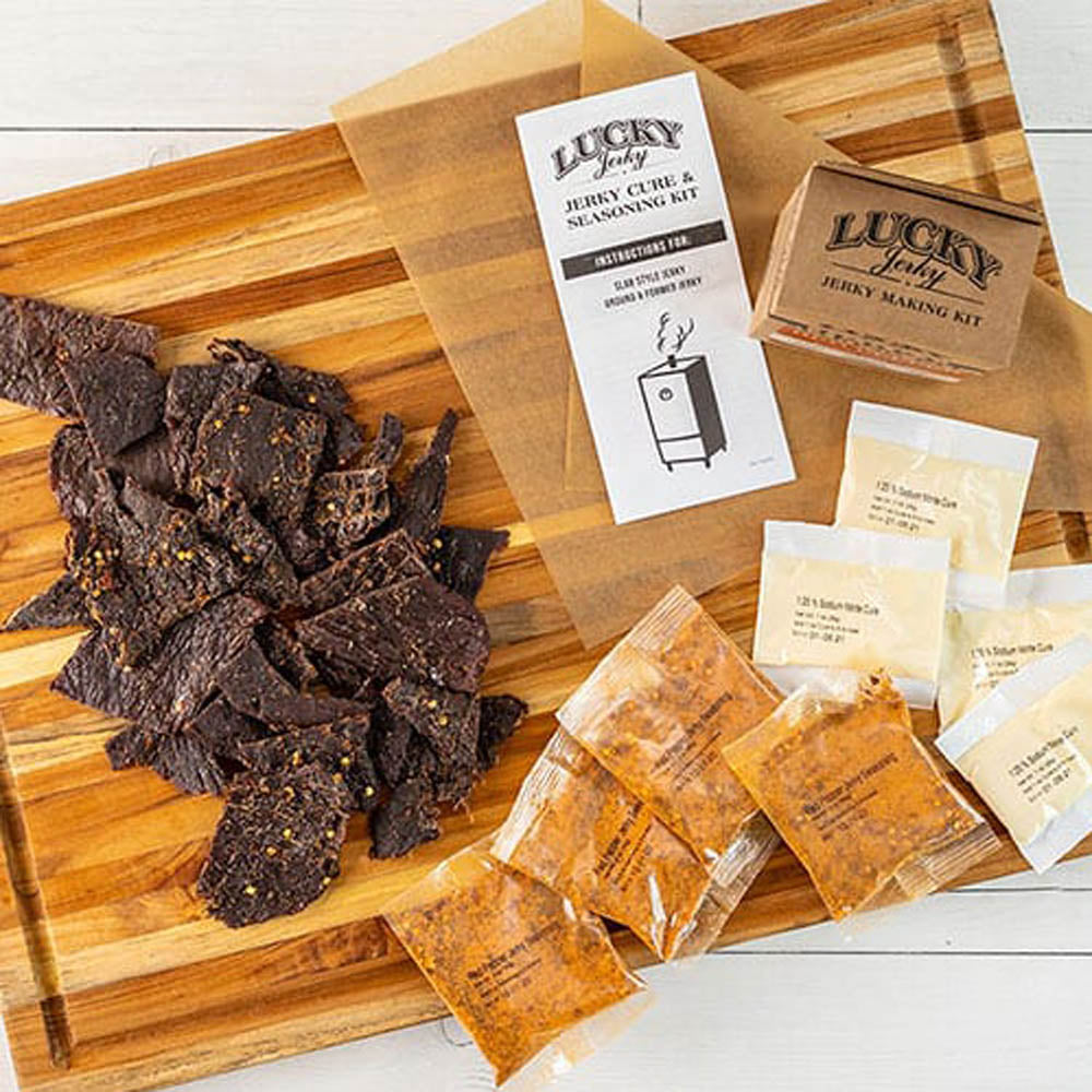 Lucky Jerky Sweet & Spicy Jerky Making Kit 12 Oz Box DIY For 20 Lbs Of Meat 7017(Lucky Jerky Sweet Spicy Diy Jerky Kit)