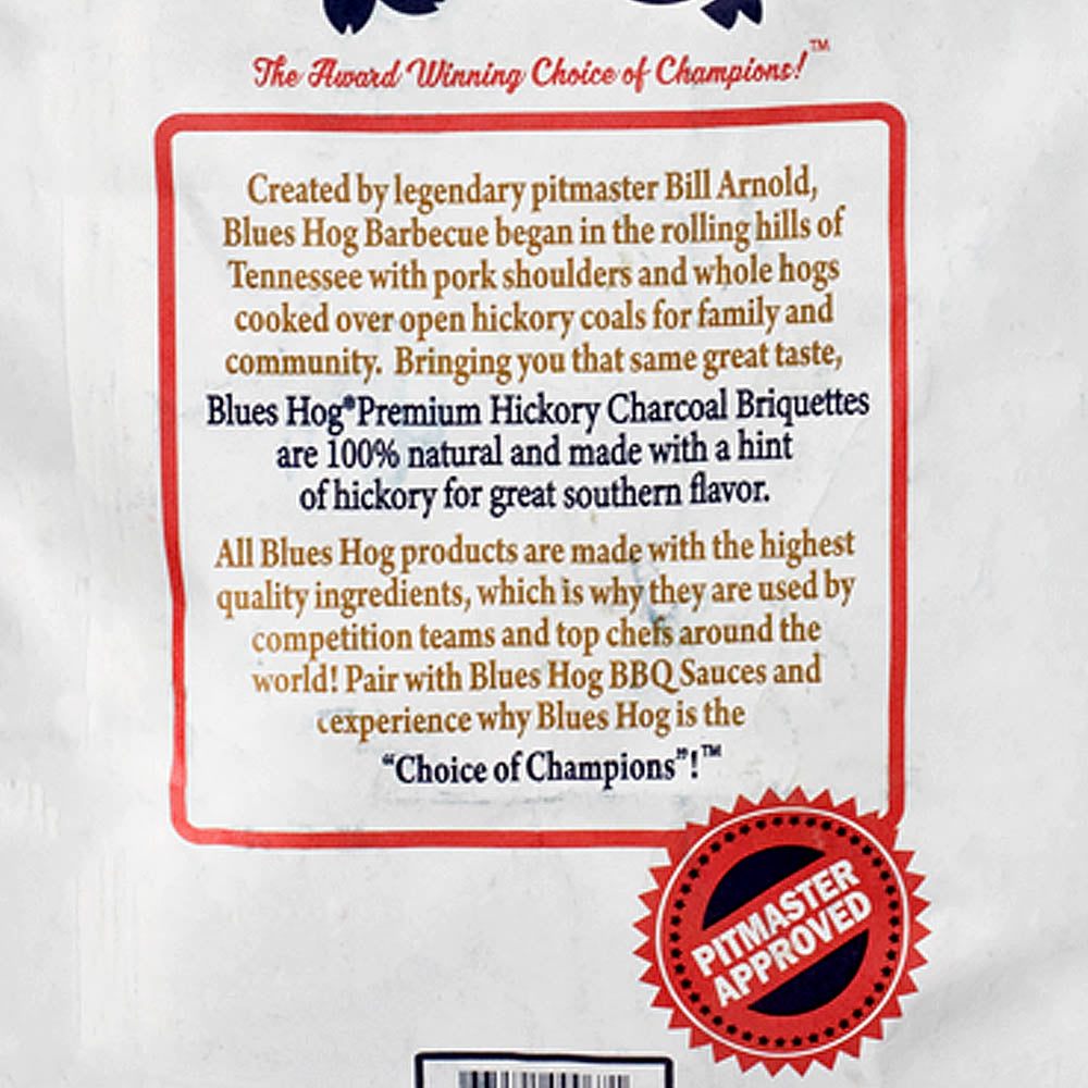 Blues Hog Premium Charcoal Briquettes Southern Hickory 100% Natural 15.4 Lb Bag(Blues Hog Premium Charcoal Briquettes Sweet Southern Hickory 100 Natural 15 4 Lbs)