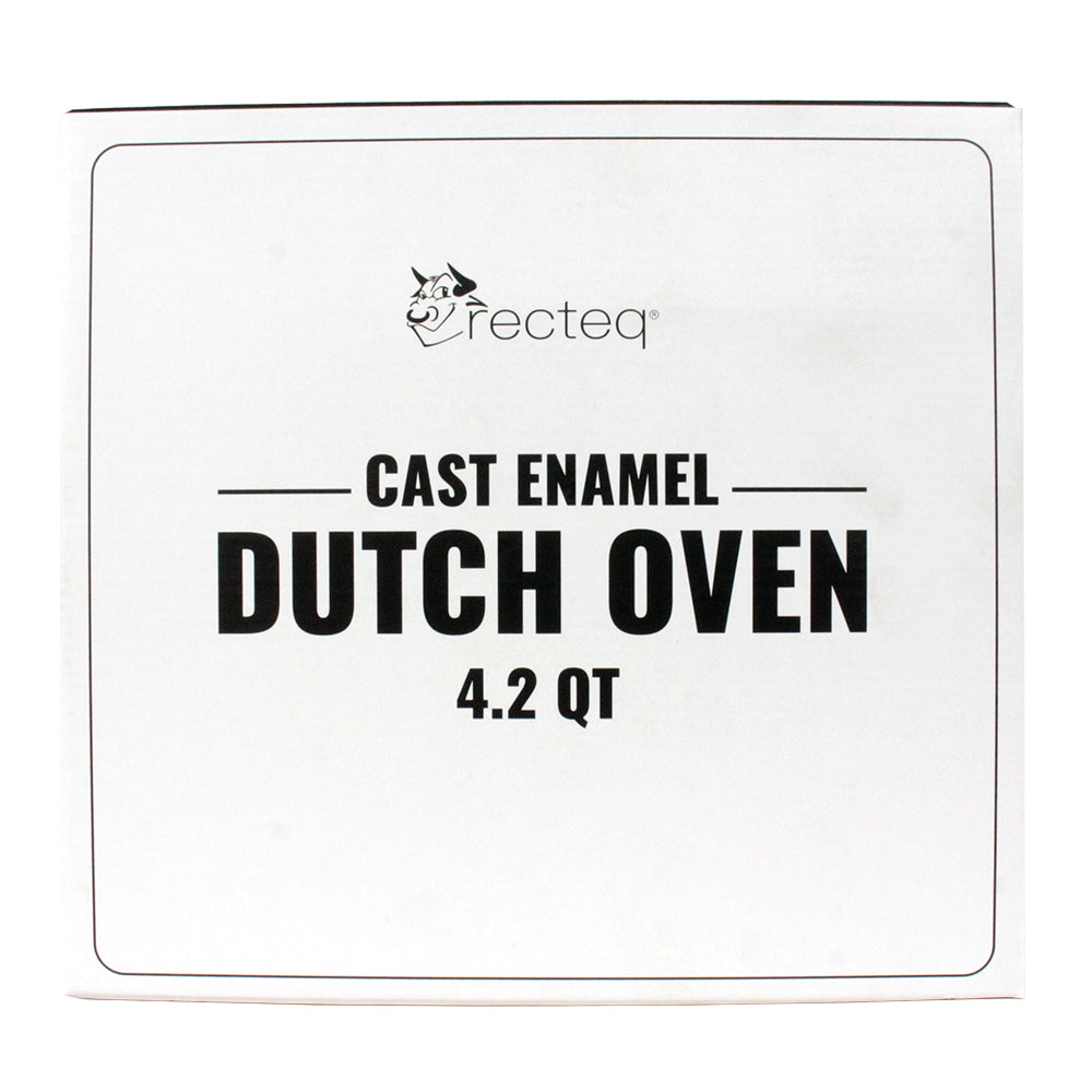 Recteq 4.2 QT Dutch Oven Enameled Cast Iron Ceramic Coated(Recteq Dutch Oven Small)