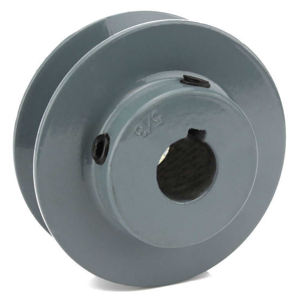 Cast Iron 2.75 " Single Groove V Style Section A Belt 4L 5/8 " Shaft Pulley(2 75 Cast Iron Single Groove Pulley A Belt 4l Style 5 8 Shaft 1)