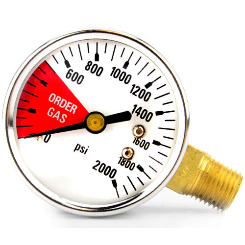 Beer Beverage Pressure Gauge 2000 PSI Right Hand Thread CO2 Beer Kegerator 1/4"(Beer Beverage Pressure Gauge 2000 Psi Right Hand Thread Co2 Beer Kegerator 1 4)