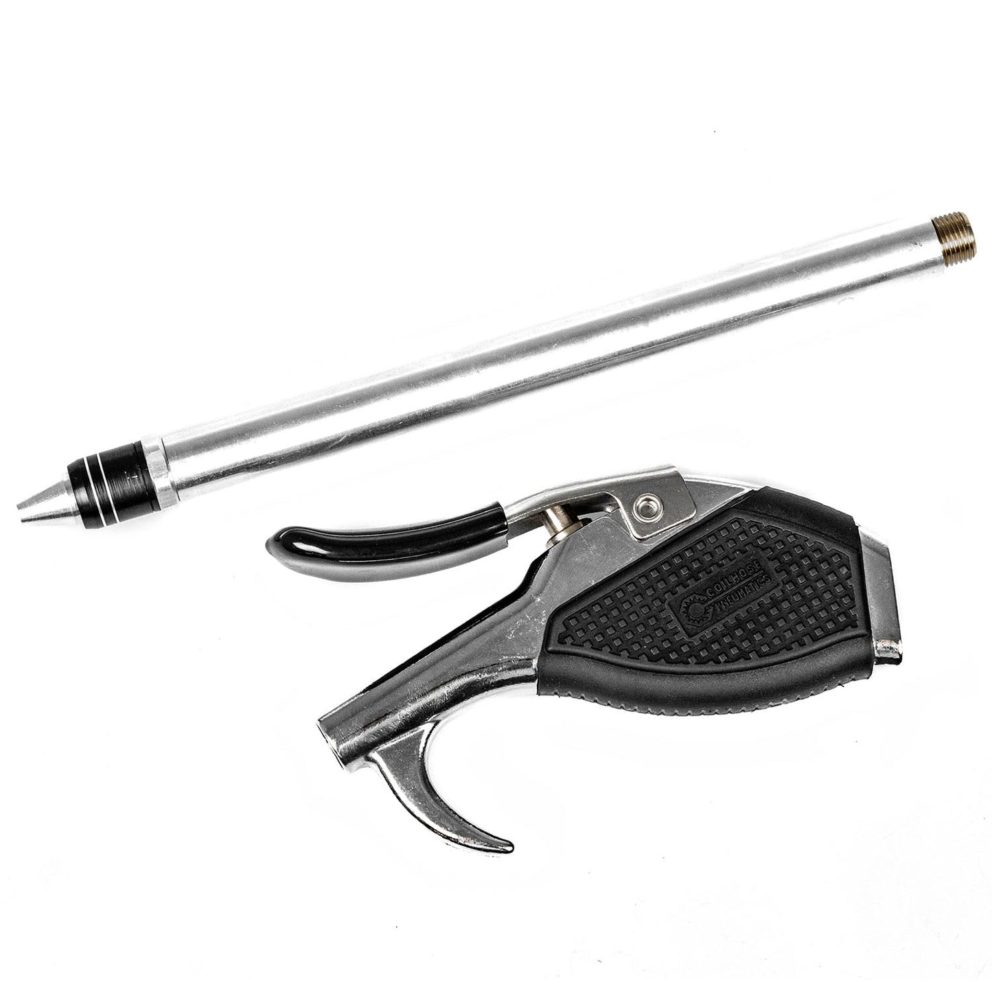 High Flow Blow Gun Thumb Lever Coilhose Ergonomic Grip 1/4" NPT 6" Extension(Coilhose Ceg High Flow Safety Blow Gut With 6 Extension)