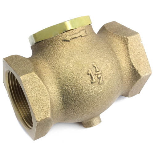 1.5" Solid Cast Brass Check Valve In Line Horizontal Air Compressor Vertical GV112(In Line Brass Check Valve 1 1 2 Female Npt X 1 1 2 Female Npt 1)