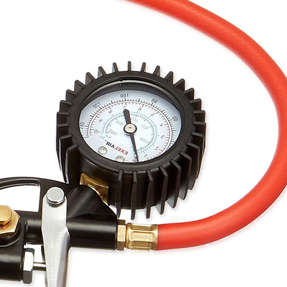 Milton Exelair 10 Piece Pistol Grip Tire Inflator Kit And Accessories EX0510PKIT(Analog Pistol Grip Tire Inflator Deflator Gauge Kit 13 Air Hose Valve Accessories Exelair By Milton Ex0510pkit)