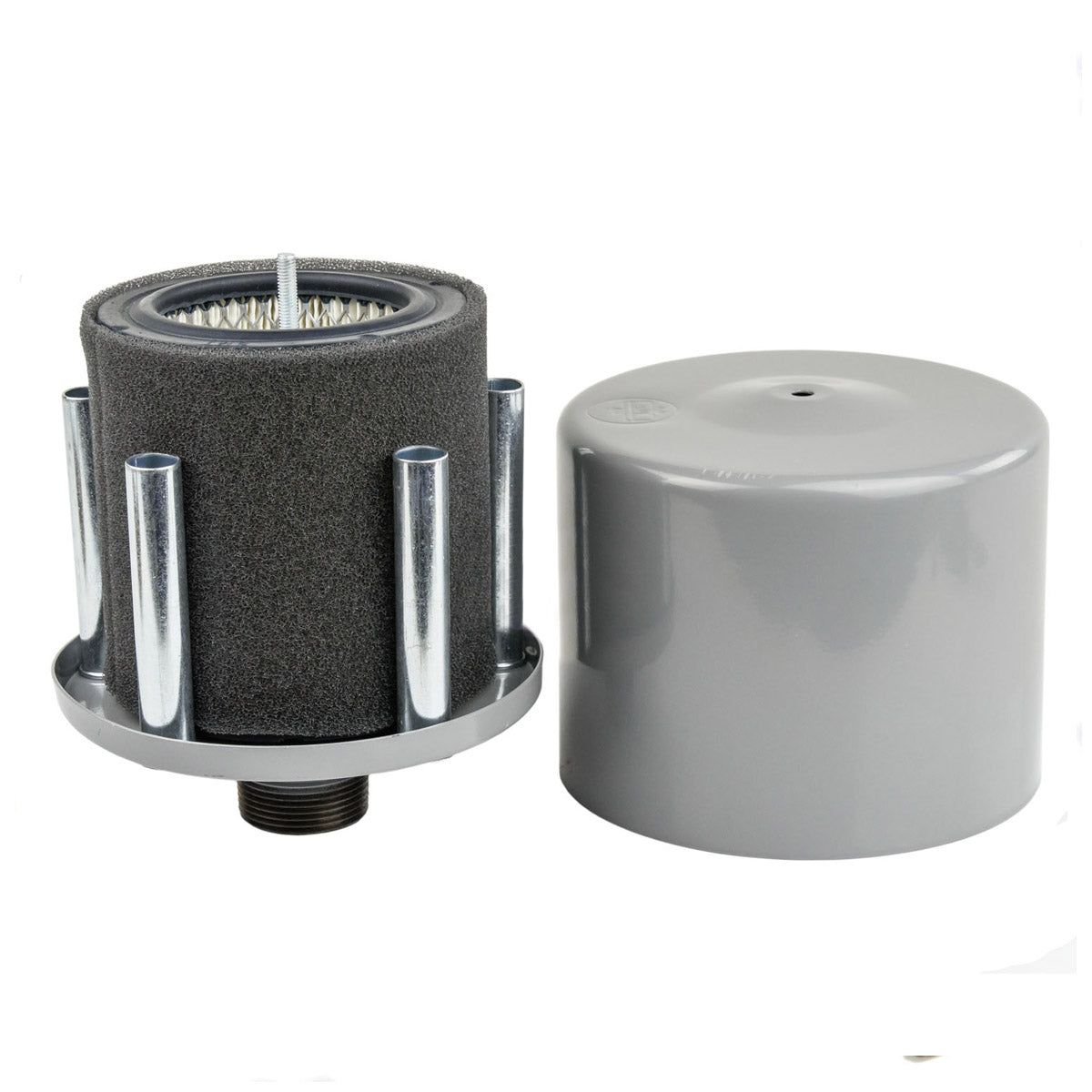 1-1/4" MNPT Metal Intake Filter / Silencer Housing With Element Made In USA(1 1 4 Mnpt Metal Intake Filter Silencer Housing With Element Made In Usa)