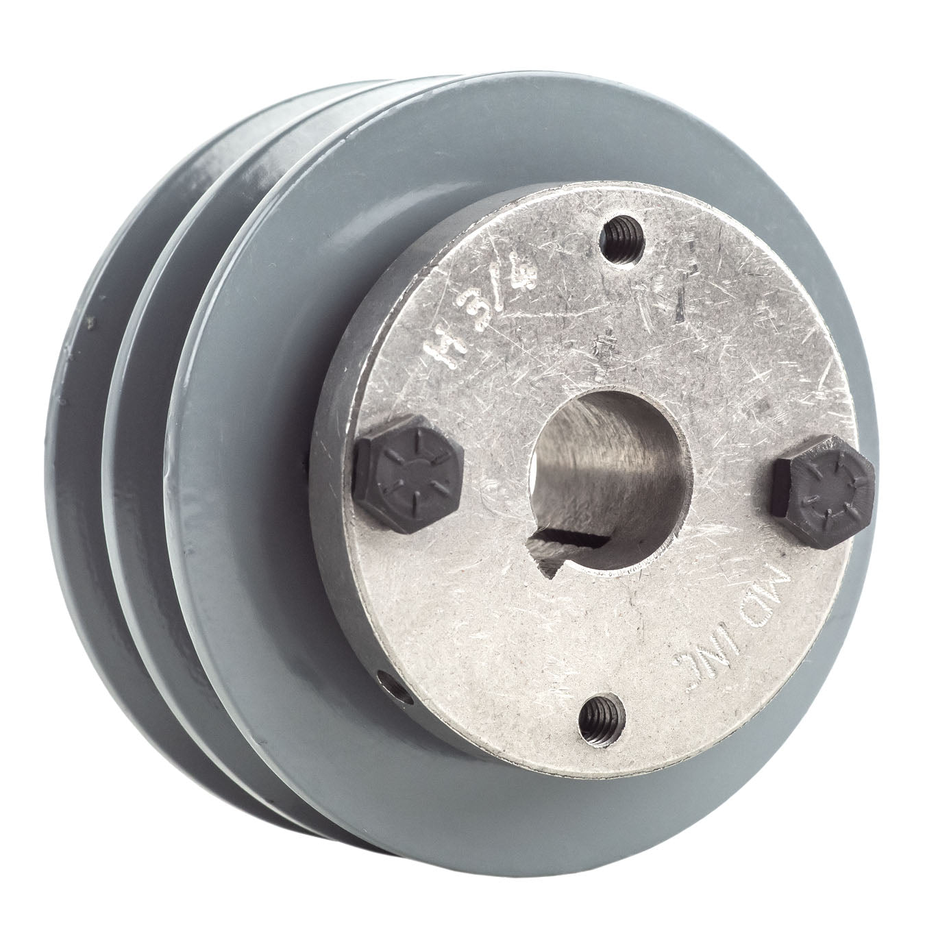 Cast Iron 3.5" Dual Groove Belt A Section 4L Pulley W/ 3/4 " Sheave Bushing(Cast Iron 3 5 Dual Groove Belt A Section 4l Pulley W 3 4 Sheave Bushing)