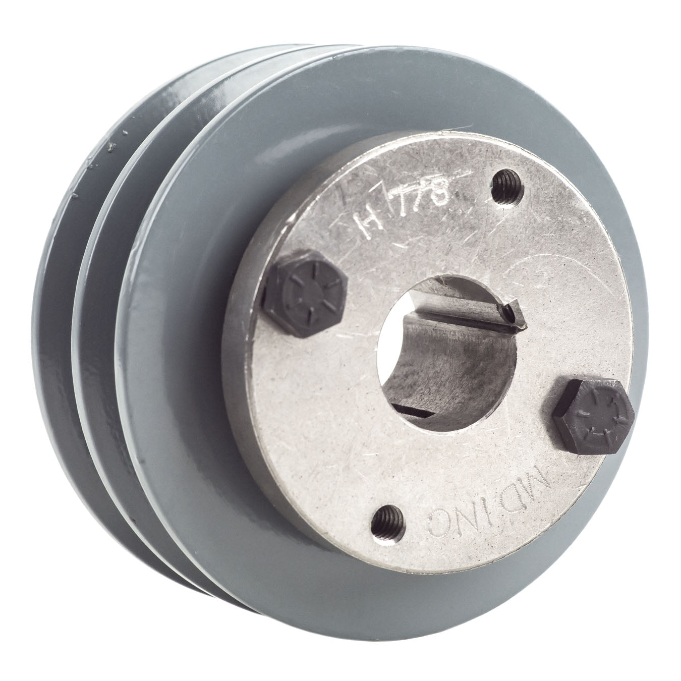 Cast Iron 3.5" Dual Groove Belt A Section 4L Pulley W/ 7/8 " Sheave Bushing(Cast Iron 3 5 Dual Groove Belt A Section 4l Pulley W 7 8 Sheave Bushing)