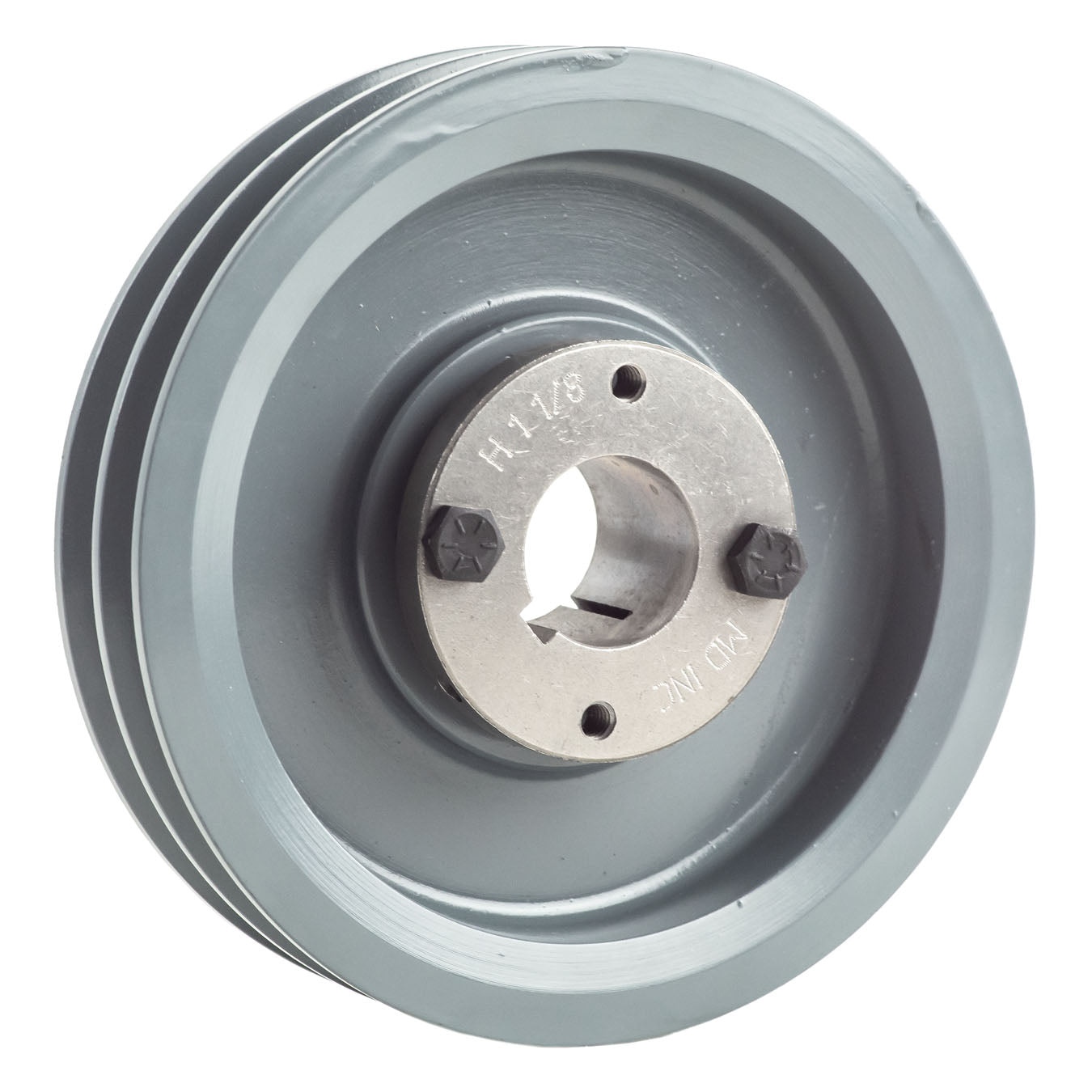 2AK61H Cast Iron 6" Dual Groove Pulley For Belt A Section 4L With 1-1/8" Sheave Bushing(Cast Iron 6 Dual Groove Belt A Section 4l Pulley W 1 1 8 Sheave Bushing)