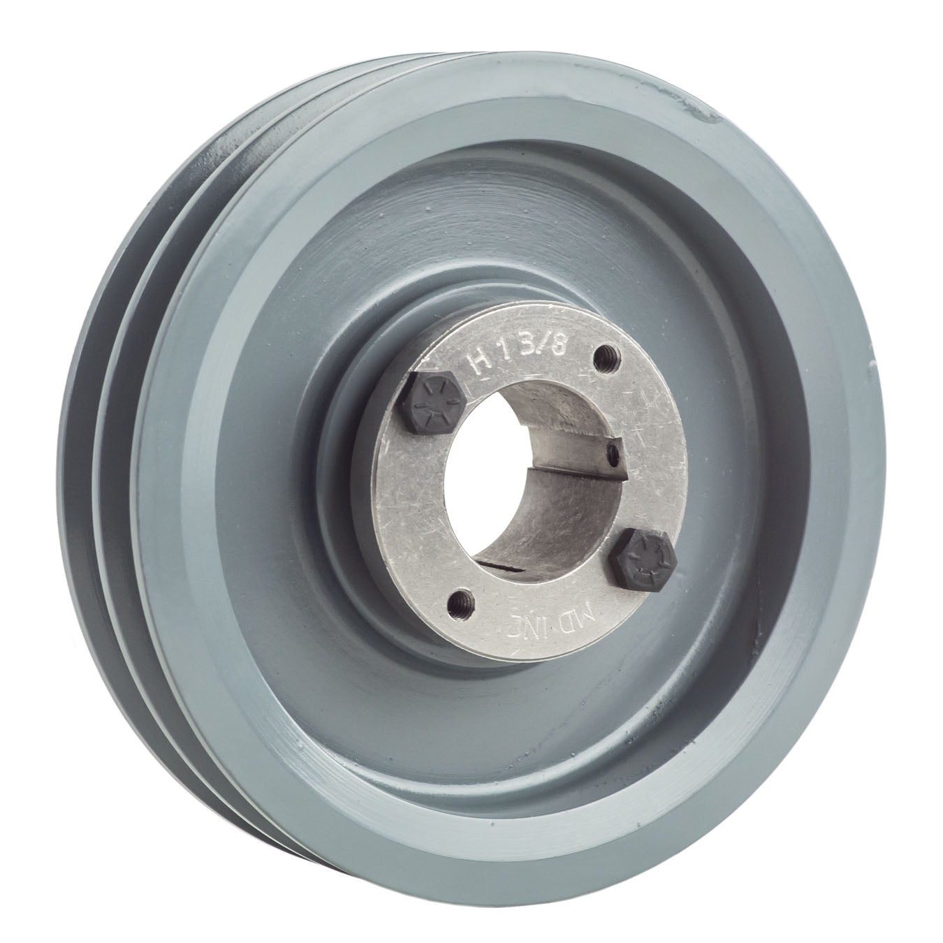 Masterdrive Cast Iron 6.25" Dual Groove Pulley For Belt A Section 4L With 1-3/8" Sheave Bushing 2AK64H(Cast Iron 6 25 2 Groove Dual Belt A Section Pulley With 1 3 8 Sheave Bushing)