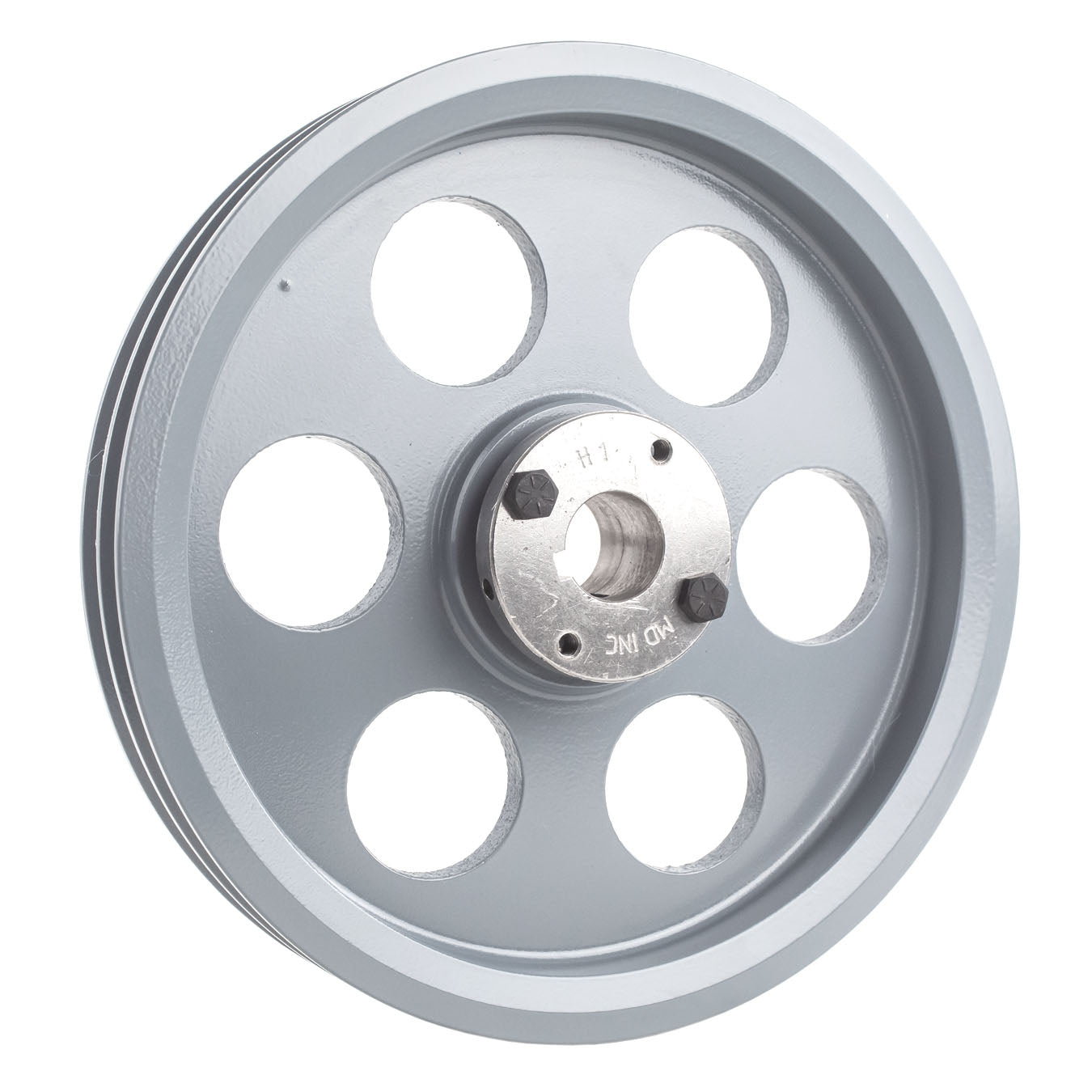 Cast Iron 9.25 " Dual Groove Belt A Section 4L Pulley W/ 1 " Sheave Bushing(Cast Iron 9 25 2 Groove Dual Belt A Section 4l Pulley With 1 Sheave Bushing)