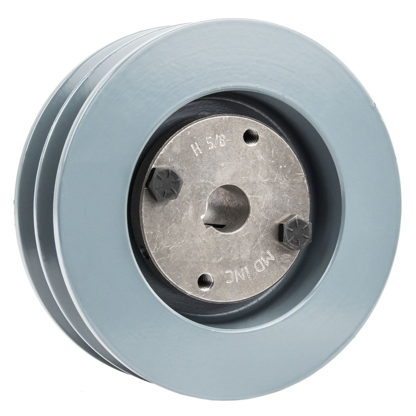 2BK50H Cast Iron 4.75" Dual Groove Pulley 2 Belt B Section 5L With 5/8" Sheave Bushing(Cast Iron 4 75 Dual Groove Belt B Section 5l Pulley W 5 8 Sheave Bushing)