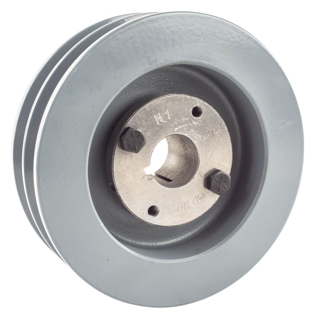 Masterdrive Cast Iron 5.5" Dual Groove Pulley Belt B Section 5L With 1" Sheave Bushing 2BK57H(Cast Iron 5 5 2 Groove Dual Belt B Section 5l Pulley With 1 Sheave Bushing)