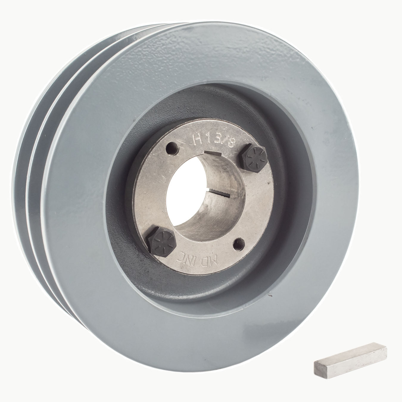 Masterdrive Cast Iron 5.5" Dual Groove Pulley Belt B Section 5L And 1-3/8" Sheave Bushing 2BK57H(Cast Iron 5 5 2 Groove Dual Belt B Section 5l Pulley With 1 3 8 Sheave Bushing)