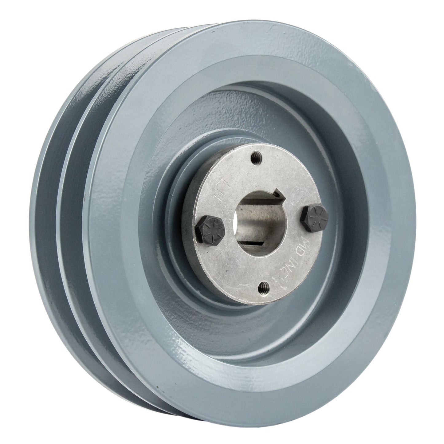 Masterdrive Cast Iron 5.75" Dual Groove Pulley Belt B Section 5L With 1" Sheave Bushing 2BK60H(Cast Iron 5 75 2 Groove Dual Belt B Section 5l Pulley With 1 Sheave Bushing)