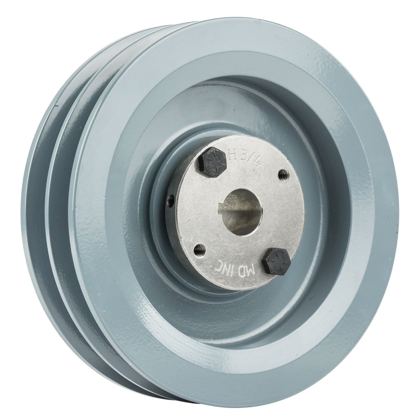 Masterdrive Cast Iron 6.25" Dual Groove Pulley Belt B Section 5L With 3/4" Sheave Bushing 2BK65H(6 25 Cast Iron Dual Groove Pulley B Belt 5l Style With 3 4 Bore H Bushing)