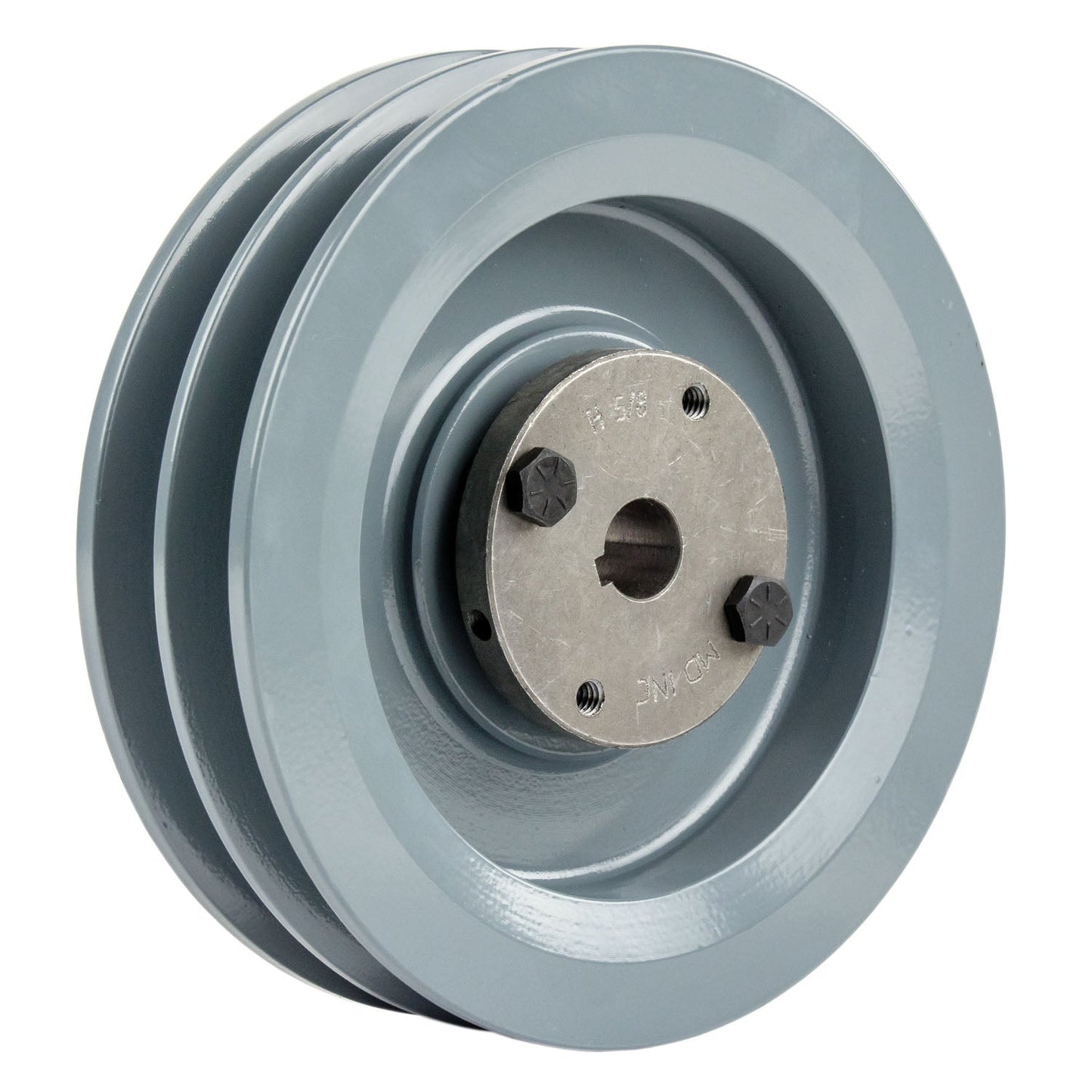 Cast Iron 5.75" Dual Groove Belt B Section 5L Pulley W/ 5/8" Sheave Bushing(Cast Iron 5 75 2 Groove Dual Belt B Section 5l Pulley With 5 8 Sheave Bushing)