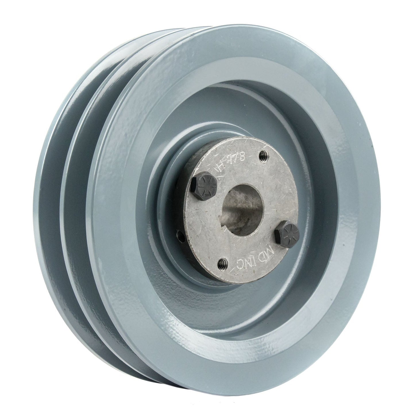 Cast Iron 5.75" Dual Groove Belt B Section 5L Pulley W/ 7/8" Sheave Bushing(Cast Iron 5 75 2 Groove Dual Belt B Section 5l Pulley With 7 8 Sheave Bushing)
