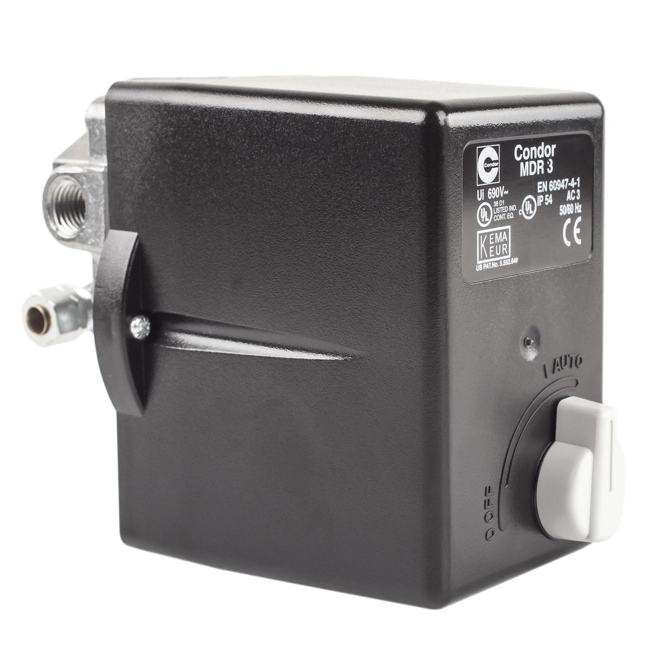 Condor 145-175 PSI 4 Port Pressure Switch Adjustable Overload 31LC3EMXATR-IB(Condor 145 175 Psi 4 Port Pressure Switch Adjustable Overload 1 4 Fnpt 31lc3emxatr Ib)