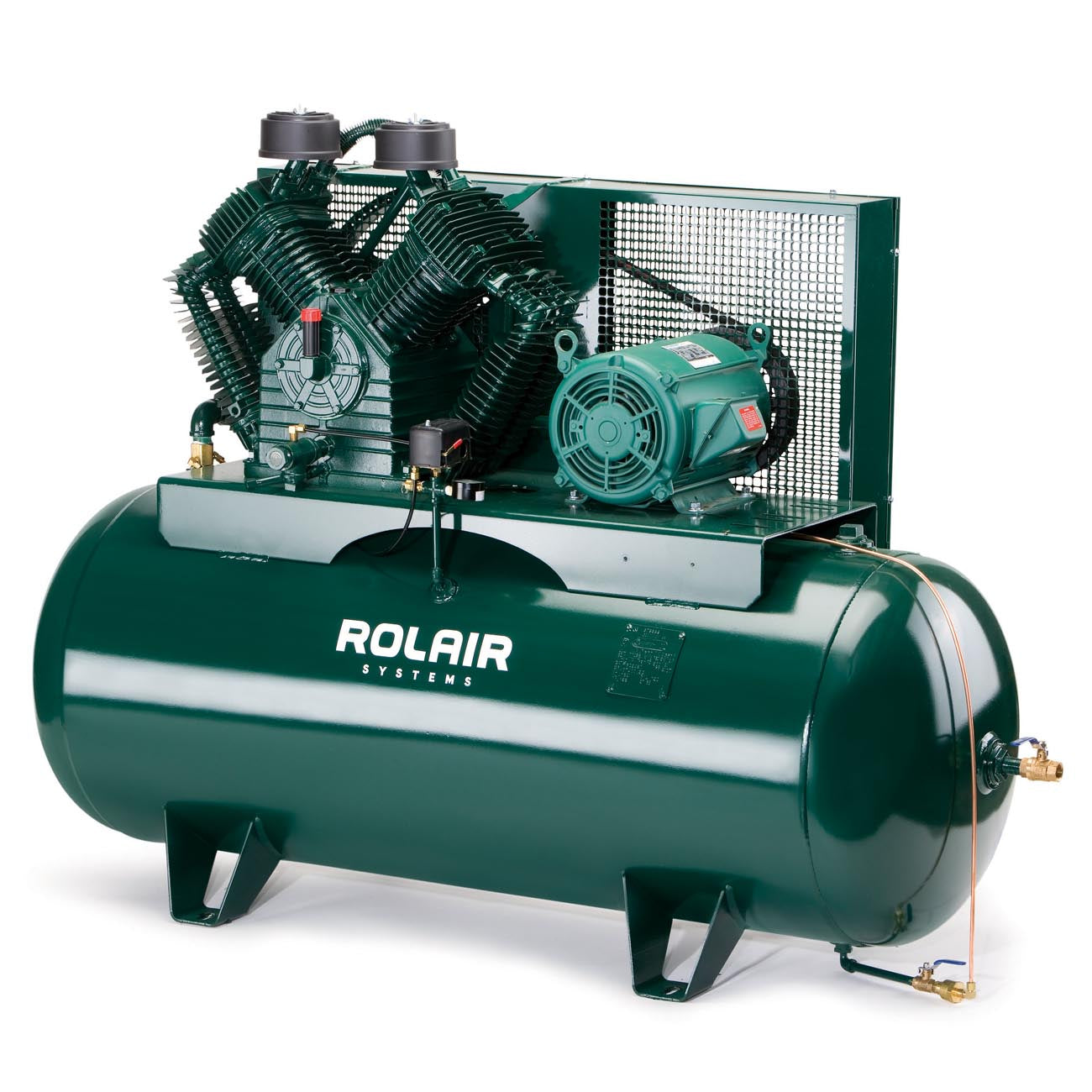 Rolair H20320K100 200 Gallon Horizontal Stationary Air Compressor 20 Hp 58.4 Cfm(Rolair H20320k100 200 Gallon Horizontal Stationary Air Compressor 20 Hp 58 4 Cfm)