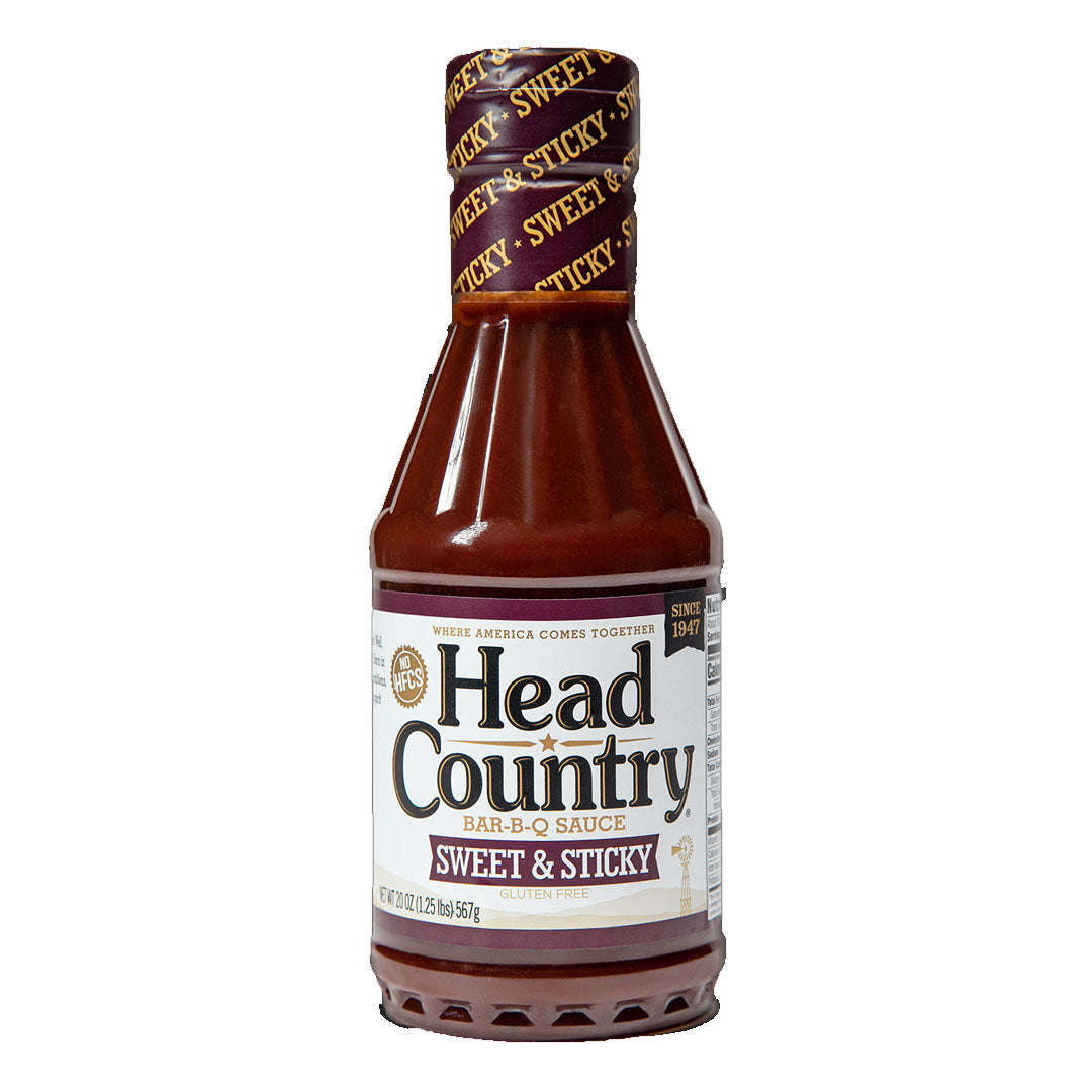 Head Country Sweet & Sticky BBQ Sauce Rich Thick Sweet Flavor 20 Oz Bottle(Head Country Sweet Sticky Bbq Sauce Rich And Sweet Flavor 20 Oz Bottle)