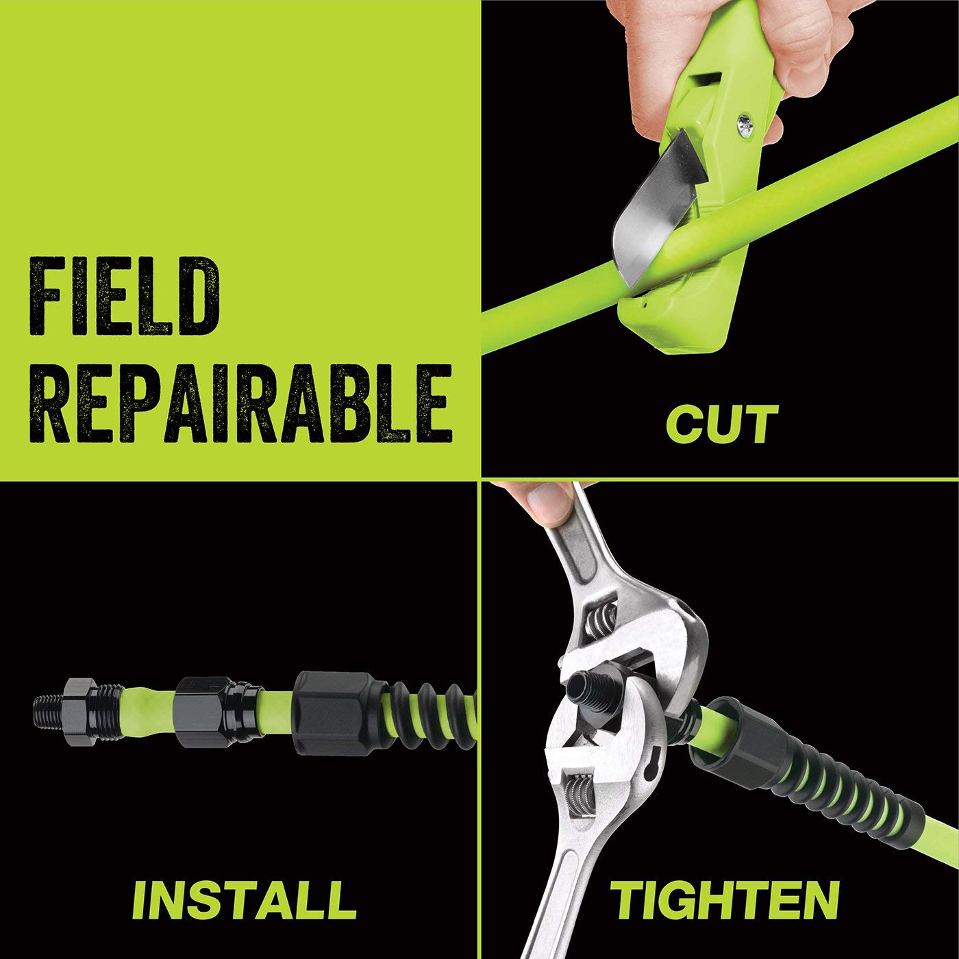 Legacy Flexzilla Pro Field Repairable 1/4" X 100' Air Hose(Flexzilla Pro Field Repairable 1 4 X 100 Air Hose)