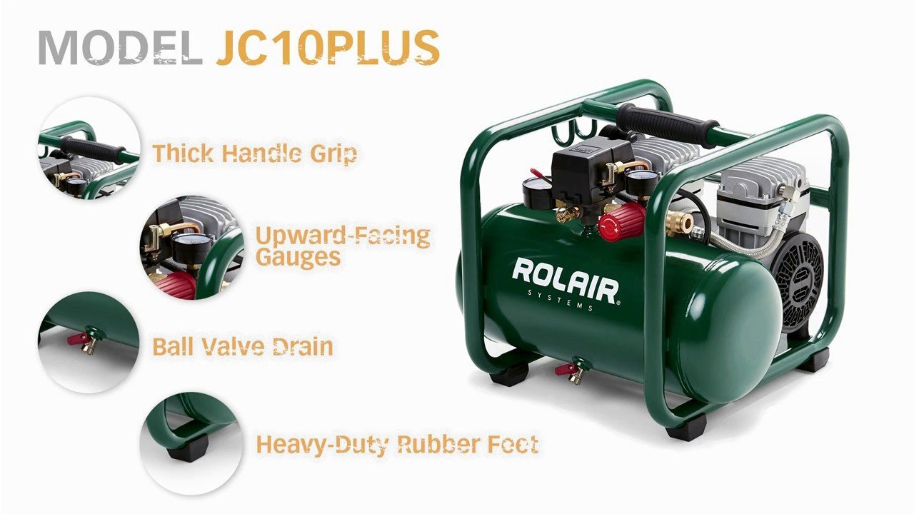 Rolair JC10 Hand Carry Portable 1 HP Super Quiet Air Compressor(Rolair Jc10 Hand Carry Portable 1 Hp Super Quiet Air Compressor)