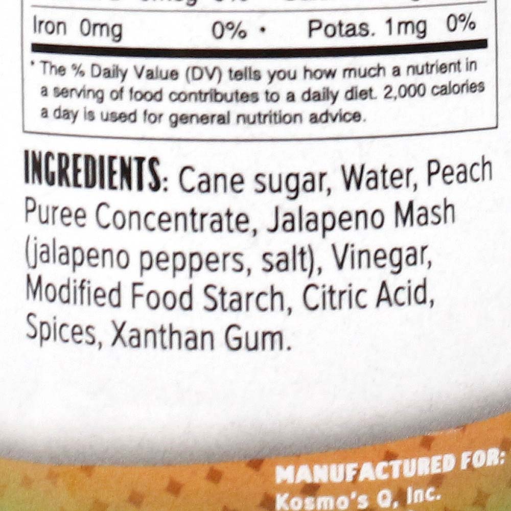 Kosmos Q Peach Jalapeno Rib Glaze BBQ Sauce 15.5 Oz Bottle KOS-PCHJALA(Kosmos Q Peach Jalapeno Rib Glaze 15 5 Oz Bottle)