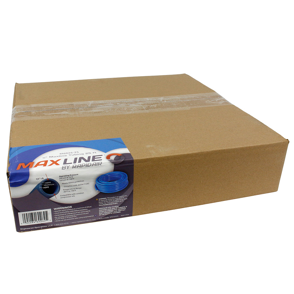 Rapid Air Maxline 1/2" Compressed Air Piping 25ft Tubing Kit Rapid Air Max Line(Rapid Air Maxline 1 2 Compressed Air Piping 25ft Tubing Kit Rapid Air Max Line)