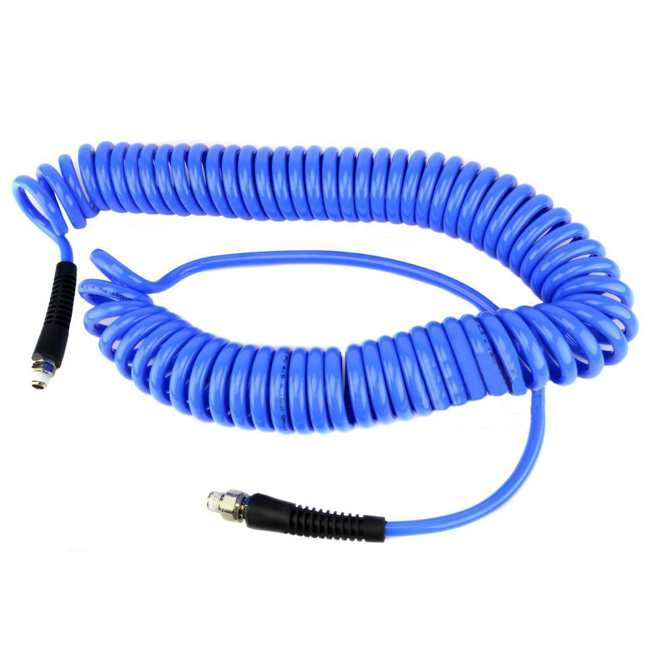 Prevost 1/4" X 26' Blue Spiral Coil Compressed Air Hose Premium Polyurethane PUS268(Prevost 1 4 X 26 Blue Spiral Coil Compressed Air Hose Premium Polyurethane)