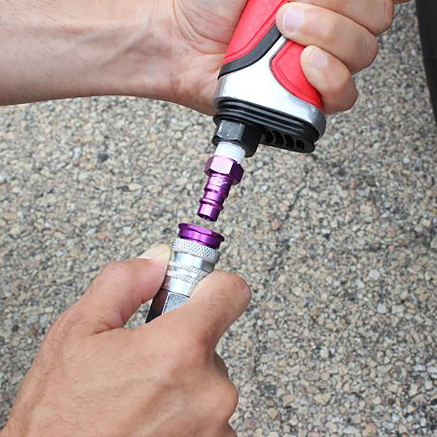Milton ColorFit V Style Coupler And Plug Kit 1/4" NPT 3 Pieces S-303VKIT Purple(Colorfit 1 4 V Style Coupler Plug Kit Highflowpro High Flow Set Purple Milton S 303vkit)