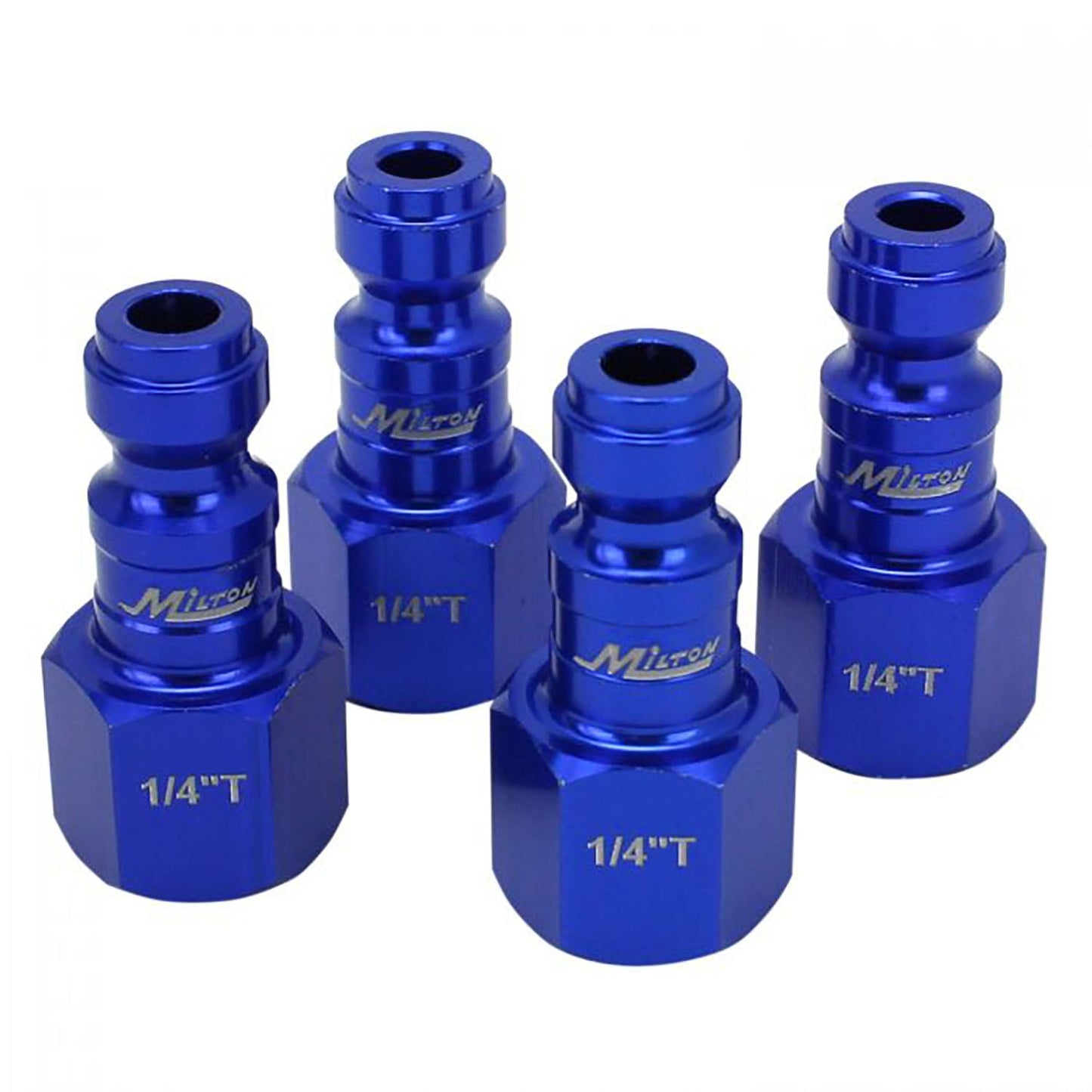 Milton ColorFit T Style Coupler And Plug Kit 1/4" NPT 14 Pieces S-314TKIT Blue(14 Piece T Style Coupler Plug Kit 1 4 Npt Blue Colorfit Milton S 314tkit)