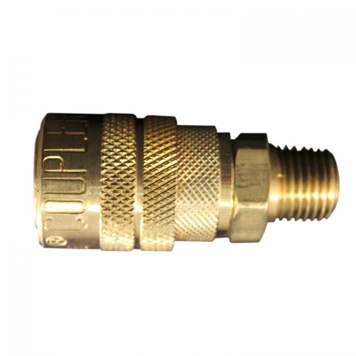 Milton M Style Coupler 1/4" Male NPT Brass Body Kwick Change Couple S-716(1 4 Mnpt Male M Style Kwik Change Coupler Brass Milton S 716)