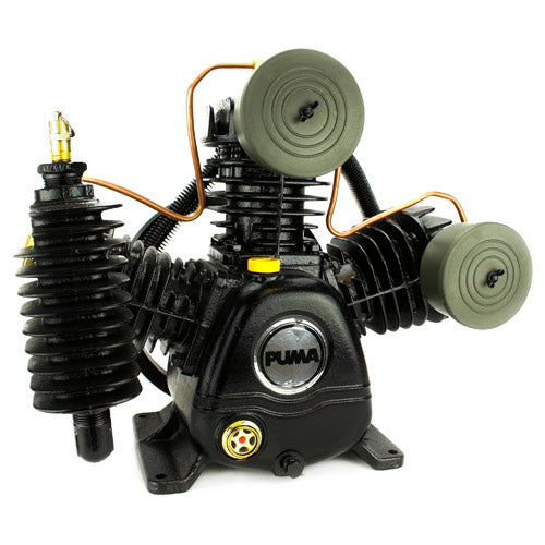 Puma TUE-50 3-Cylinder Two-Stage 15 SCFM Cast Iron Air Compressor Pump(Puma 3 Cylinder Two Stage Cast Iron 15 Scfm Air Compressor Pump)