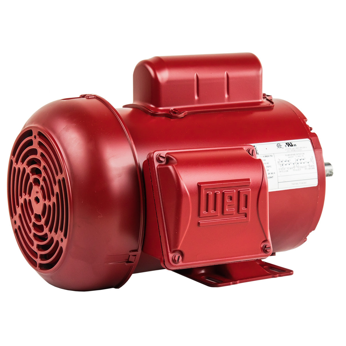  1 HP Single Phase Farm Duty Electric Motor 1745 RPM 56 Frame 115/230V TEFC WEG(1 Hp Farm Duty Electric Motor 56 Frame 1745 Rpm Single Phase Tefc Weg New)