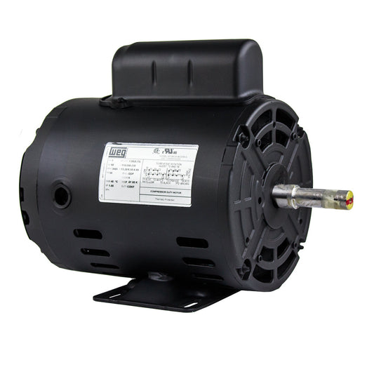  1 HP Single Phase Electric Motor 3485 RPM 56 Frame 115/208-230V ODP WEG(1 Hp Air Compressor Electric Motor 56 Frame 3485 Rpm Single Phase Weg New)