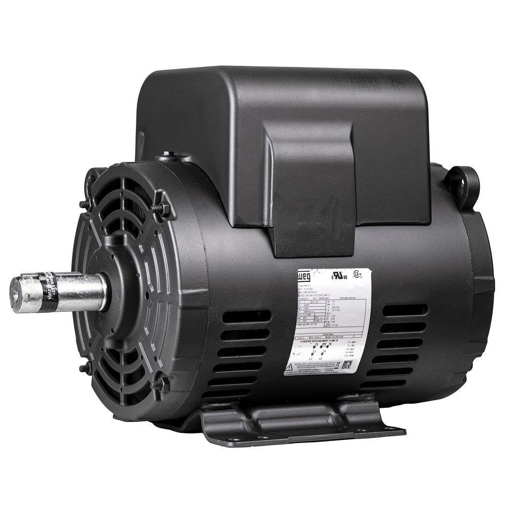  3 HP Single Phase Electric Motor 1765 RPM 182/4T Frame 208-230V ODP WEG(3 Hp Air Compressor Duty Electric Motor 184t Frame 1750 Rpm Single Phase Weg New)