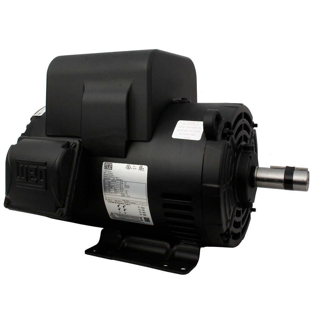  5 HP Single Phase Electric Motor 3450 RPM 182/4T Frame 208-230V ODP WEG(Rolled Steel 5 Hp 4p 182 4t 1ph 208 230 V 60 Hz Ic01 Odp Foot Mounted)