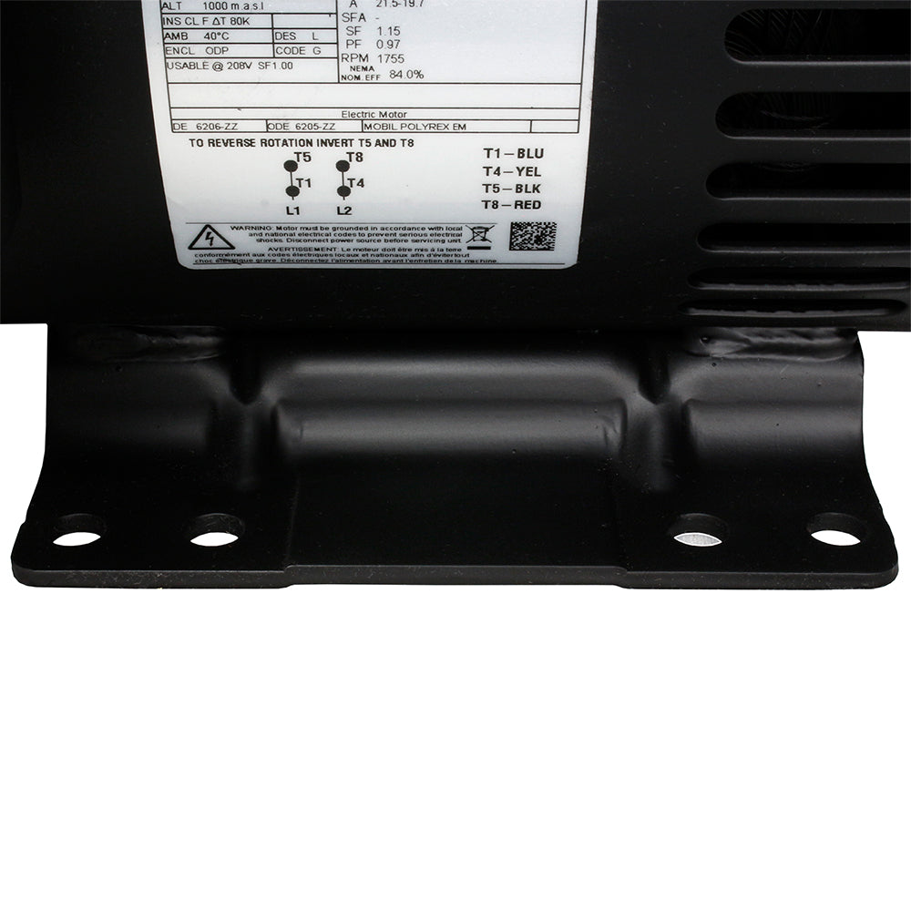  5 HP Single Phase Electric Motor 3450 RPM 182/4T Frame 208-230V ODP WEG(Rolled Steel 5 Hp 4p 182 4t 1ph 208 230 V 60 Hz Ic01 Odp Foot Mounted)