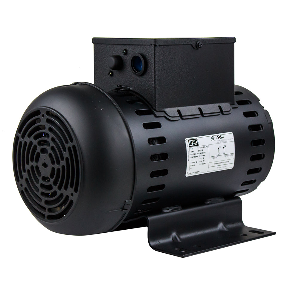  5 HP Single Phase Electric Motor 3465 RPM W182/4Y Frame 208-230V ODP WEG(5 Hp Air Compressor Duty Electric Motor W182 4y Frame 3465 Rpm Single Phase Weg)